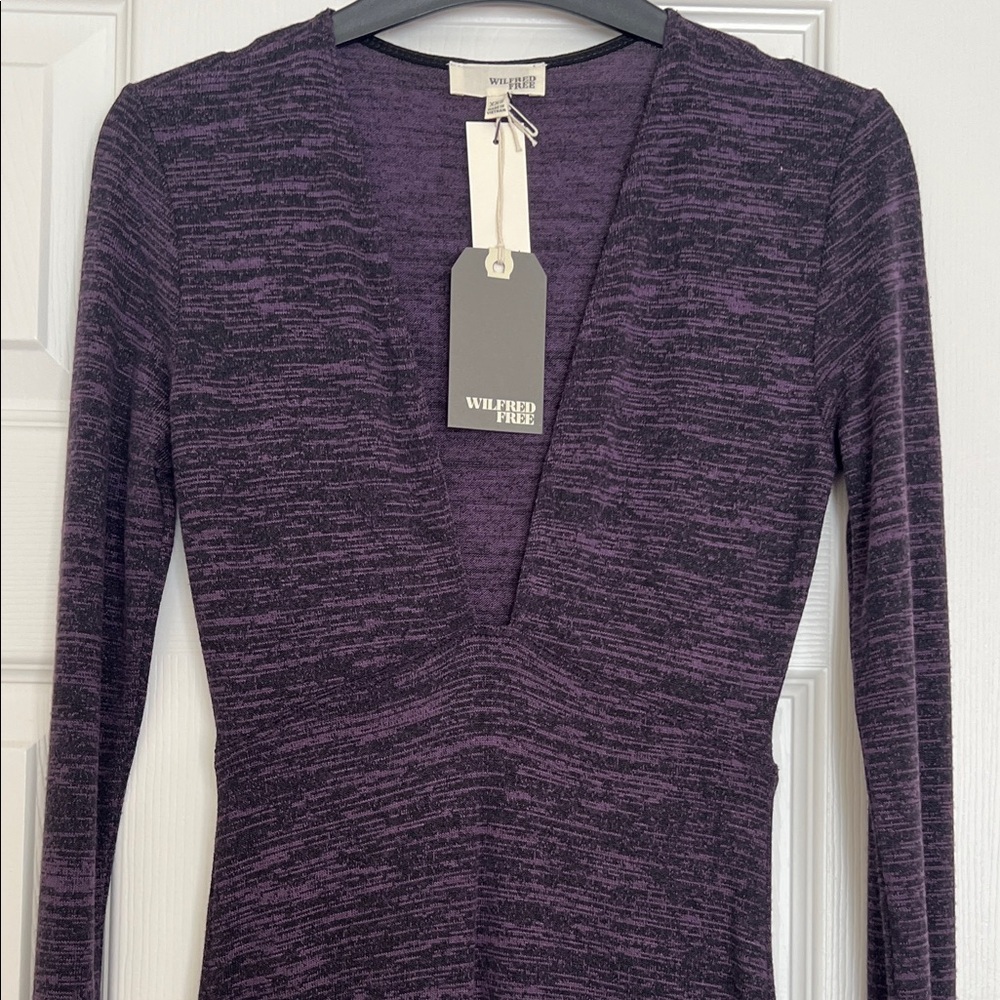 Wilfred Dark Charcoal Long Sleeve Dress - Picture 2 of 3